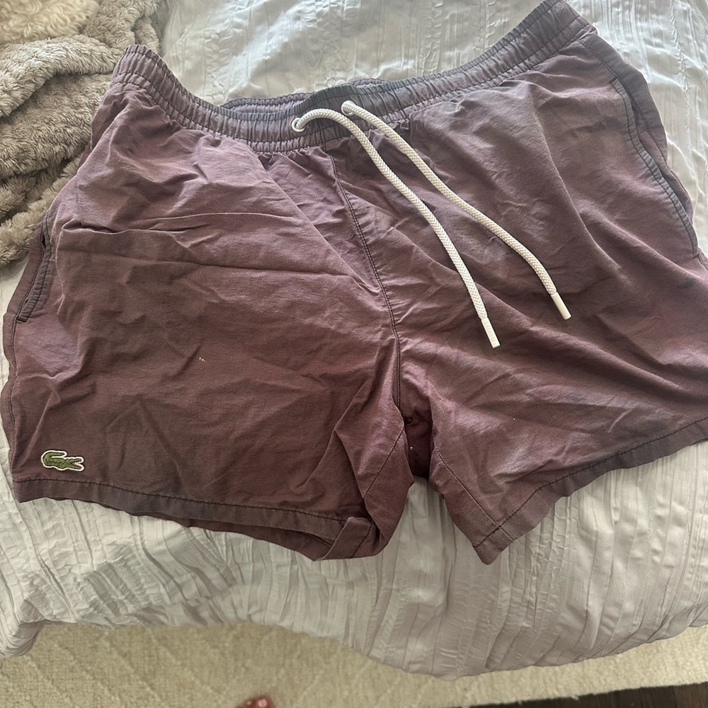 Lacoste Brown Mesh-Lined Shorts